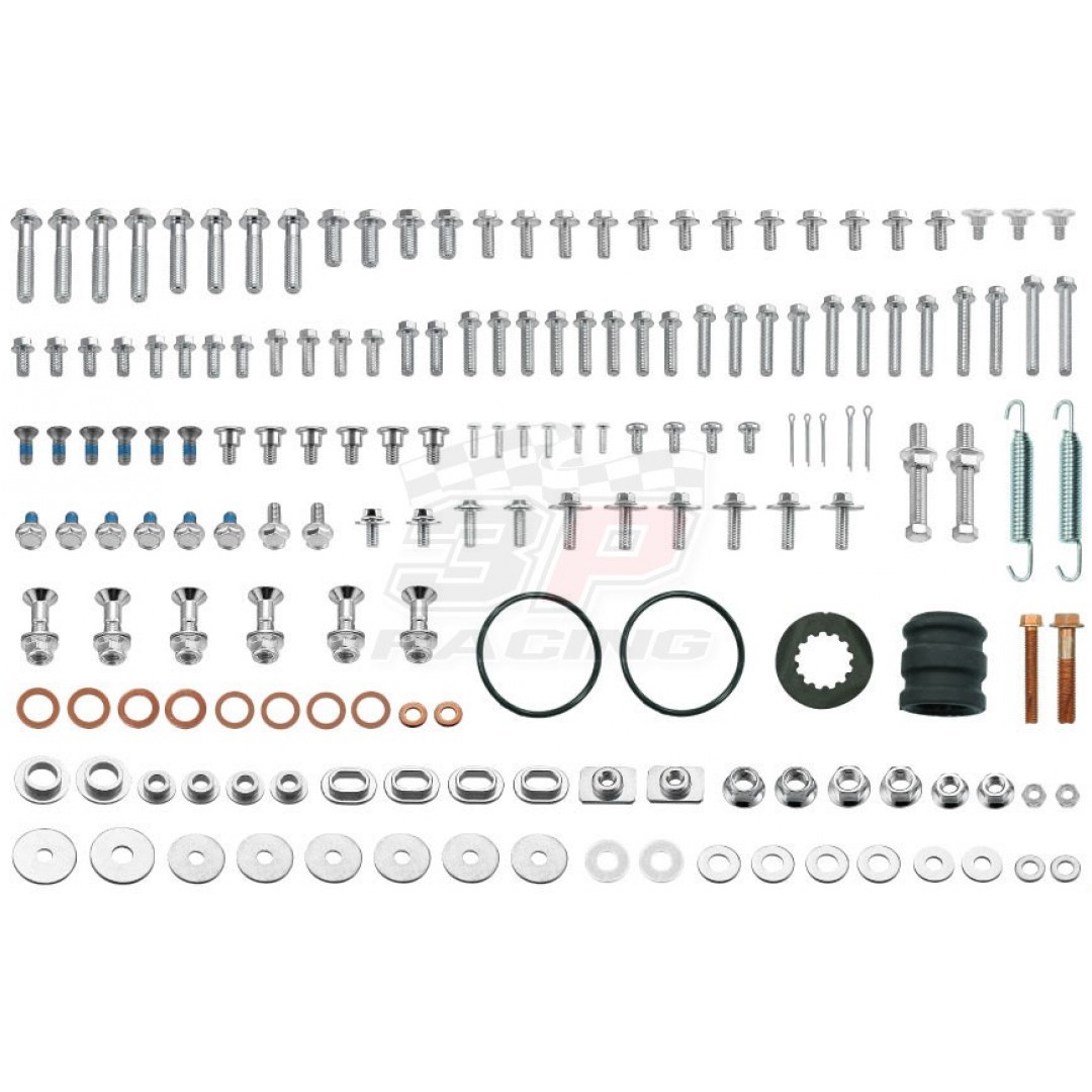 Accel Honda style PRO pack. Kit includes all bolts, nuts & spacers for Honda CR125 CR250 CRF125 CRF150 CRF230 CRF250 CRF250R CRF250X CRF450 CRF450R CRF450X CRF450RX motocross & enduro bikes. P/N: AC-BKP-03.