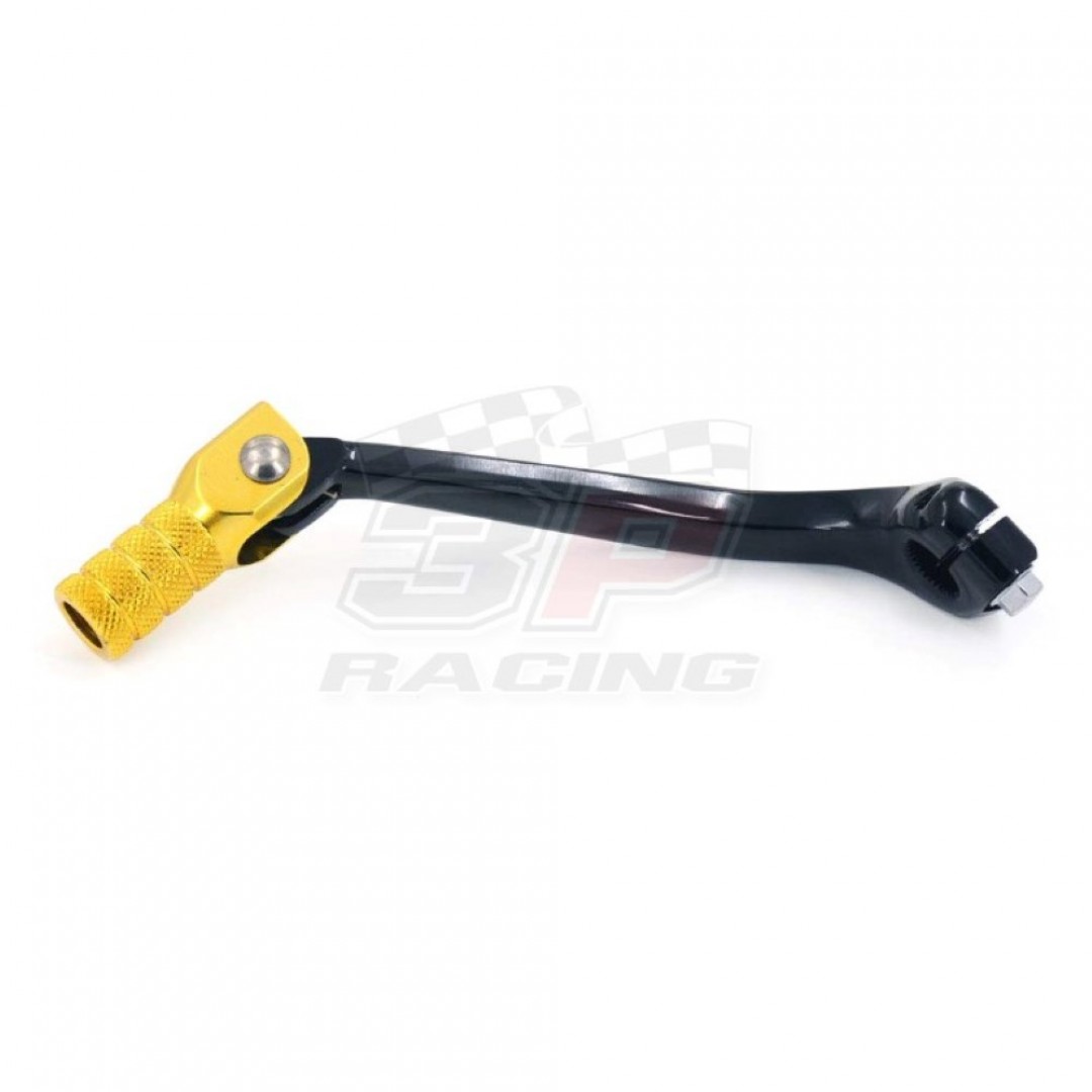 Accel CNC Black / Gold gear shifter change lever for Suzuki RM-Z250 RMZ250 2007 2008 2009 2010 2011 2012 2013 2014 2015 2016 2017 2018 2019. Forged with genuine billet aluminium. P/N: AC-SCL-7307. Replaces Suzuki OEM parts: 25600-10H10 25600-10H21
