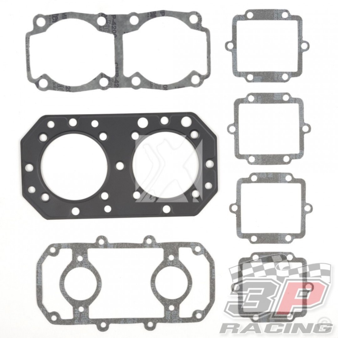 ProX cylinder head and base gaskets kit for JetSki Kawasaki JS550 1982 1983 1984 1985 1986 1987 1988 1989, 550SX SX550 1989 1990 1991 1992 1993 1994 1995. P/N : 35.4504. Set includes all necessary gaskets, rubber parts