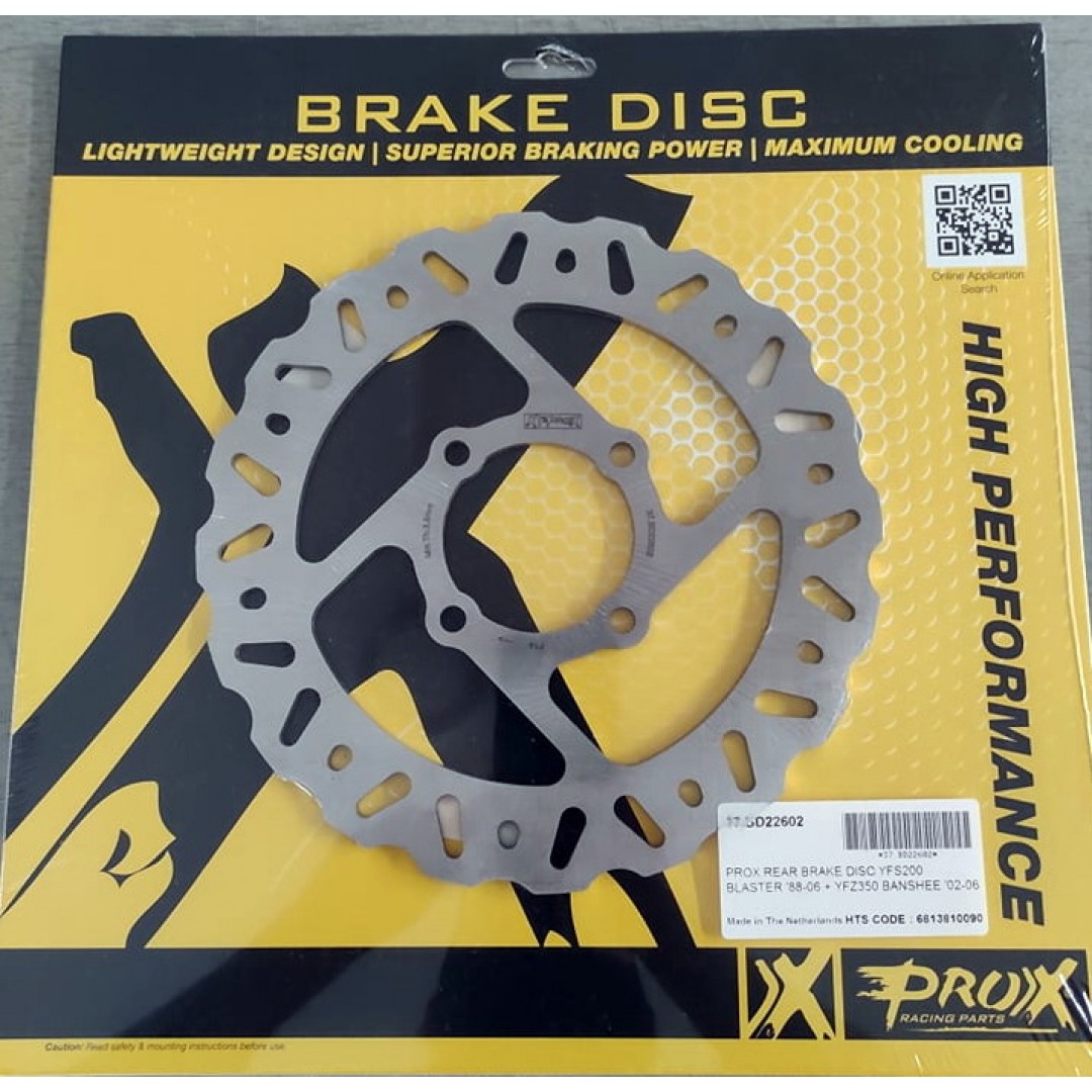 ProX Rear brake disc 37.BD22602 Yamaha Warrior 350, Wolverine 350, Raptor 660, Blaster 200, Banshee 350