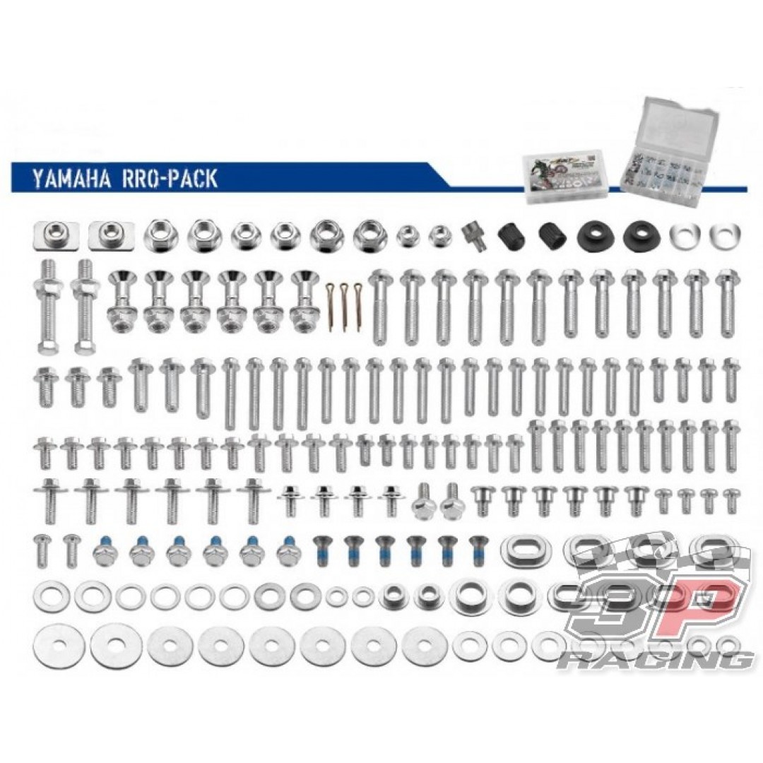 Accel Yamaha style PRO pack. Kit includes all bolts, nuts & spacers for Yamaha YZ125 YZ250 YZ250X YZ250F YZF250 YZ400F YZF400 YZ426F YZF426 YZ450F YZF450 YZ450FX WR125 WR250 WR250F WRF250 WR400F WRF400 WR426F WRF426 WR450F WRF450