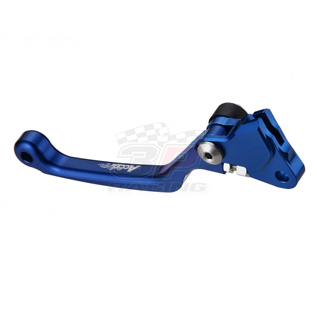 Accel FCL-07 High Performance Blue color CNC Folding clutch lever for Yamaha YZ65 YZ85 YZ125 YZ250 YZ250X, YZF250 YZ250F YZF450 YZ450F YZ250FX YZF250X YZ450FX YZF450X. OEM 17D-83912-01-00, 17D-83912-00-00. P/N: AC-FCL-07-3-BL