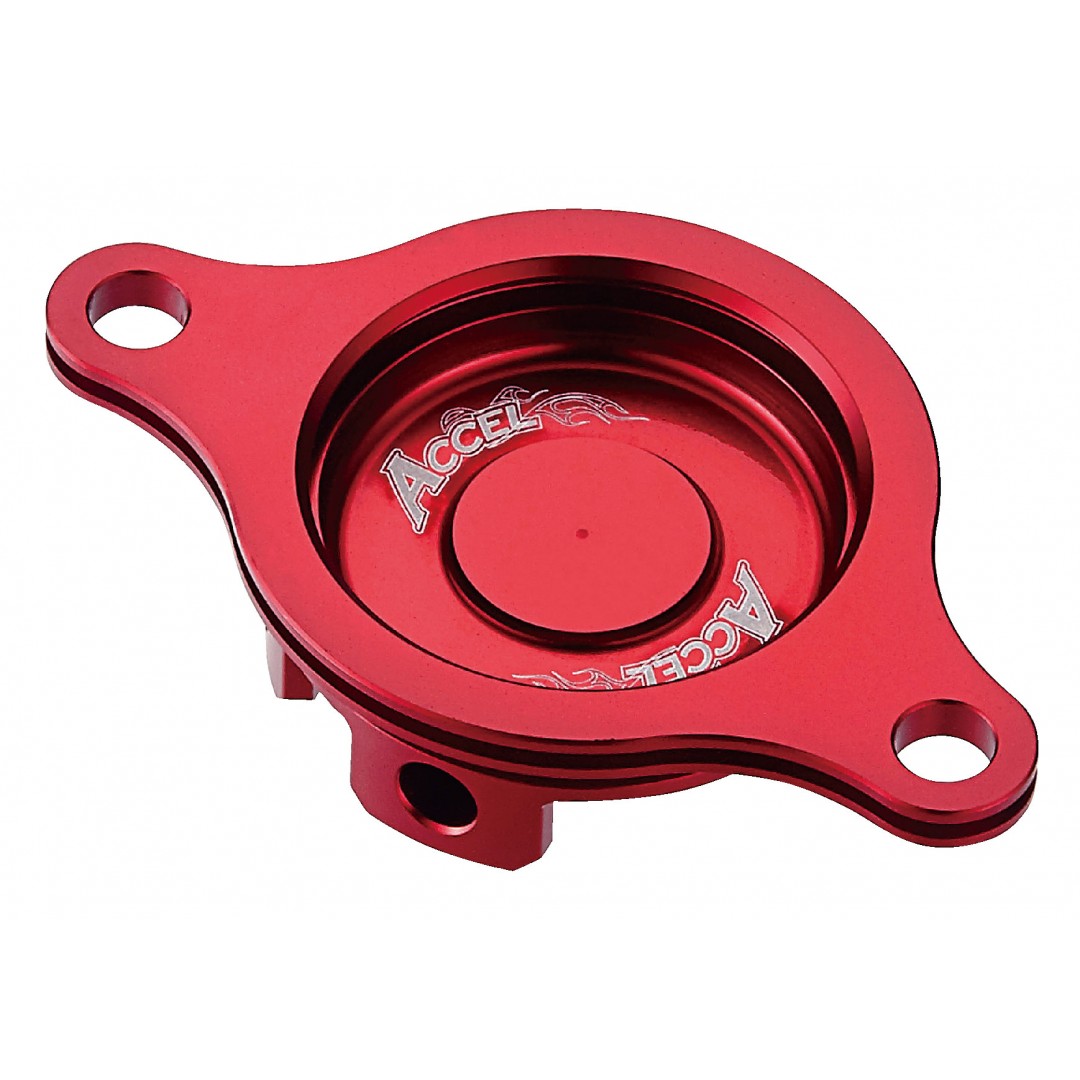 Accel oil filter cover Red AC-OFC-102-RD Honda CRF 450R