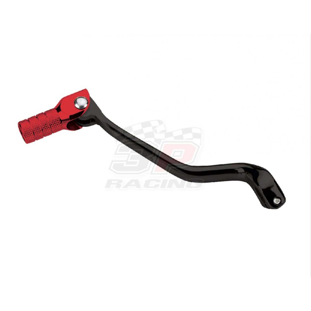 Accel CNC Black / Red gear shifter change lever for Honda CR 250 CR250 CR250R CR 250R 2002-2007. Forged with genuine billet aluminium. P/N: AC-SCL-7103. Replaces Honda OEM parts 24700-KZ3-J50, 24700-KZ3-J40, 24700-KSK-000 