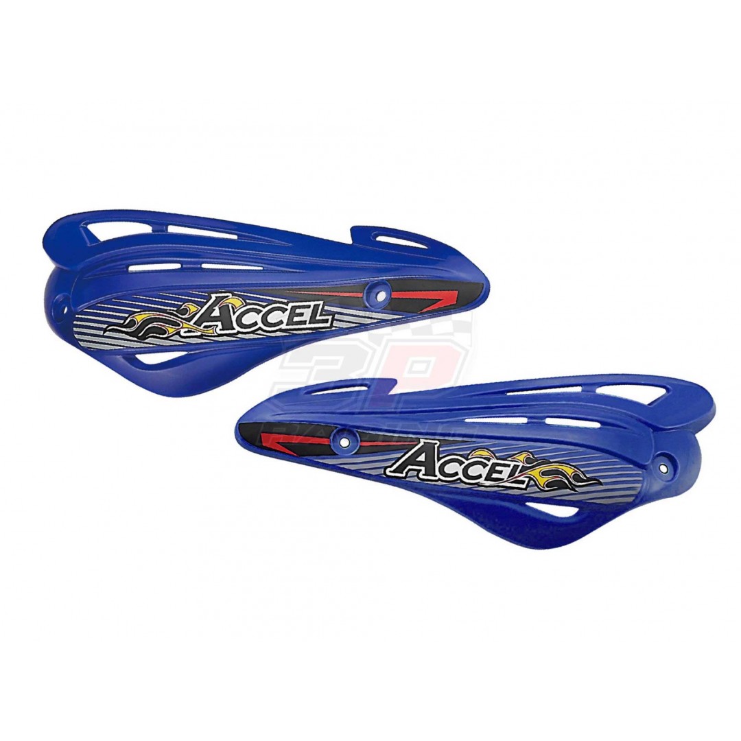Accel enduro plastic shields / handguards - Blue AC-SD-10-BL. Accel Off-road motorcycle handlebar grip handguards. Motocross Blue plastic guards that protect the hands when riding. Hand protection is crucial in enduro. Accel delivers a high quality produc