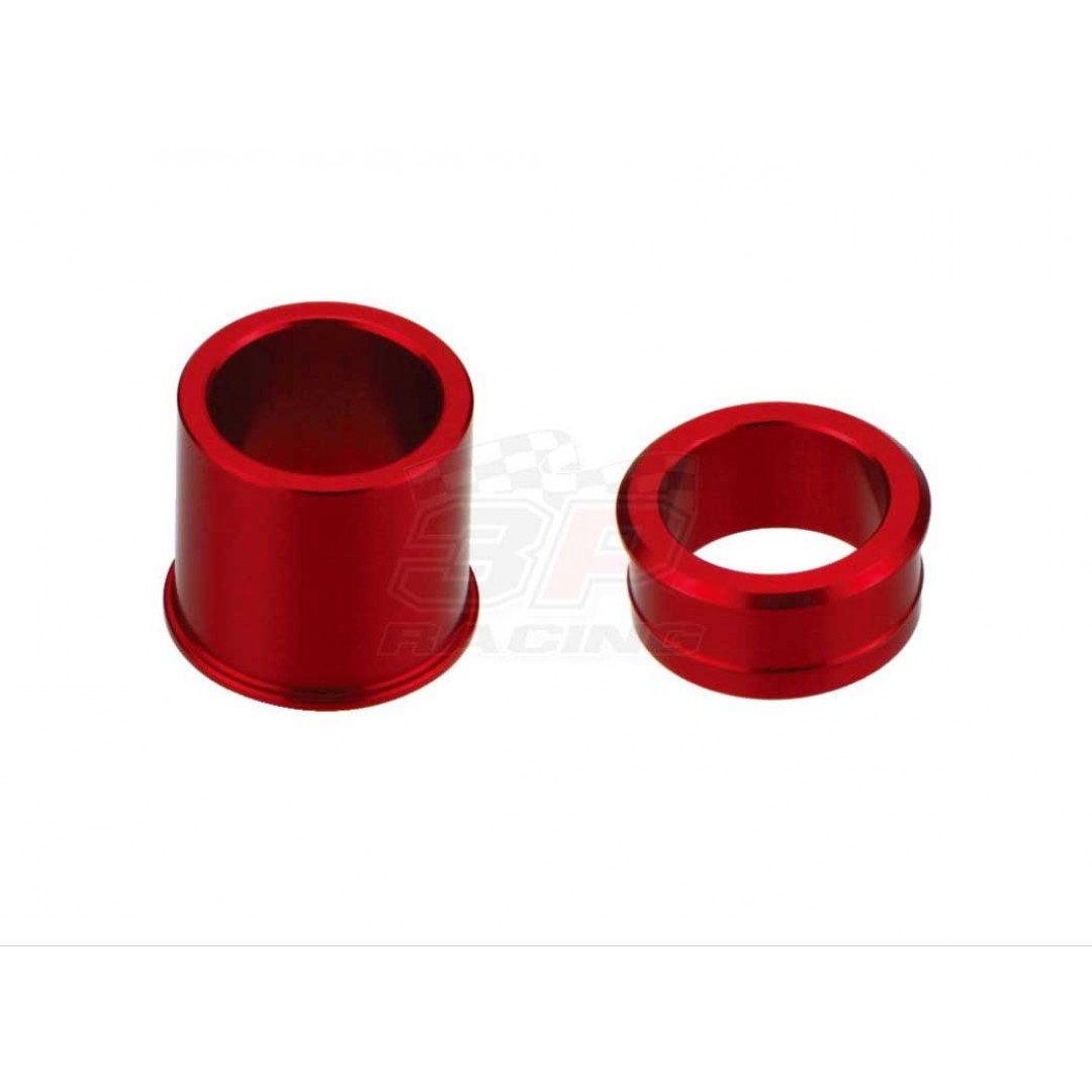 Accel frontwheel spacer kit for Honda CR125, CR250, CRF250R, CRF250X, CRF250RX, CRF450R, CRF450X, CRF450RX, CRF450L. CNC machined. Billet aluminum alloy. Color anodized. P/N: AC-WSF-01-RD