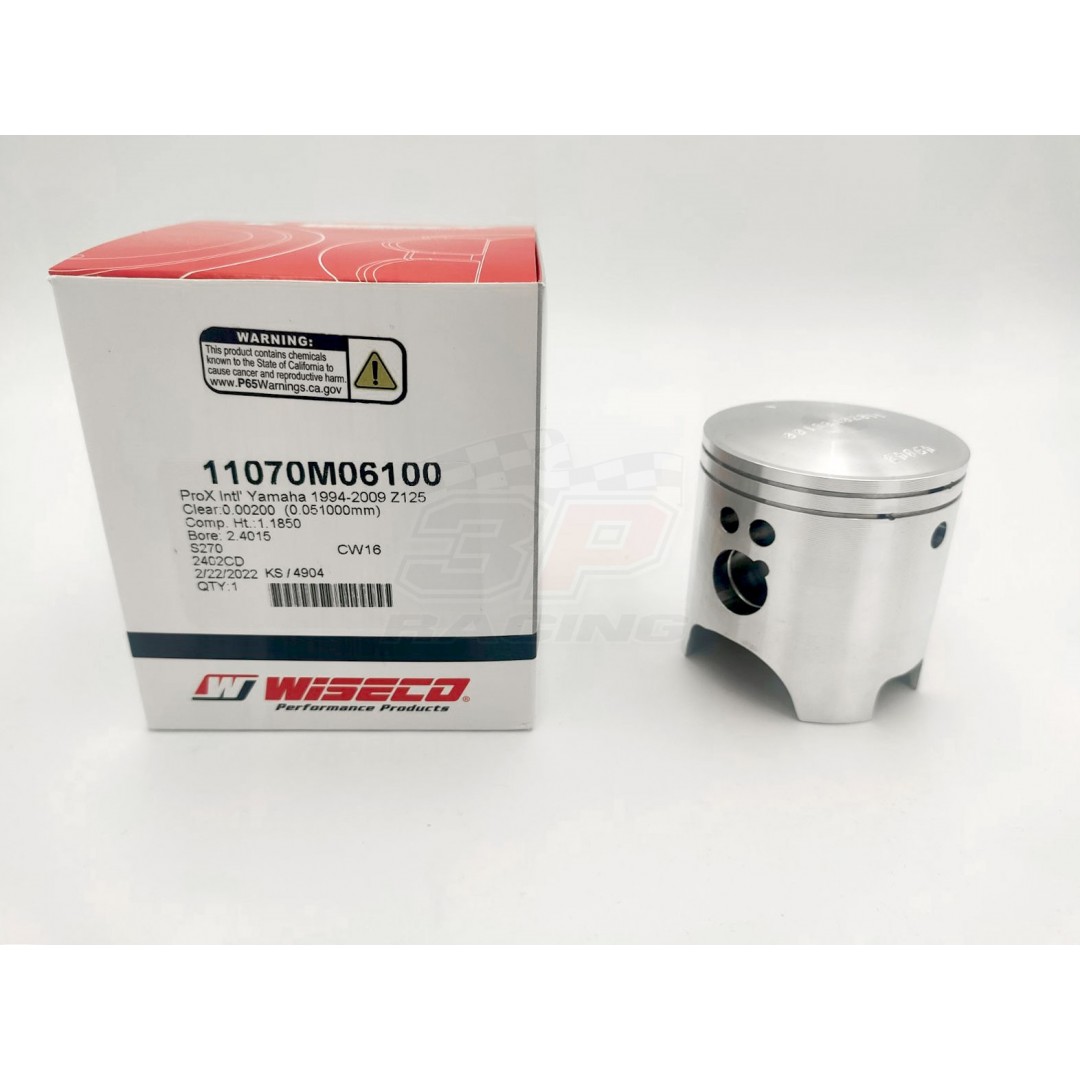 Wiseco forged custom piston kit 11070M06100, 11070M06200, 11070M06300 61mm / 62mm / 63 mm for Yamaha Z125 . Dragster use. Kit includes piston rings,pin and circlips . Diameter: 61.00mm, 62.00mm