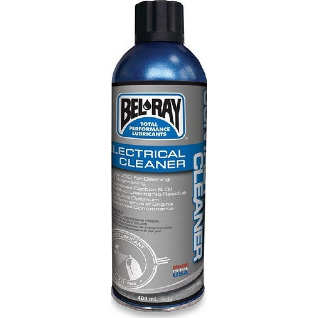 BelRay 99075 electrical contact cleaner aerosol sprey 975-09-406400 . It penetrates, dissolves, and disperses longstanding buildups of grease, grime, sludge, varnish, and carbon deposits. Cleans ignition, magneto contacts, breaker points, fouled spark plu