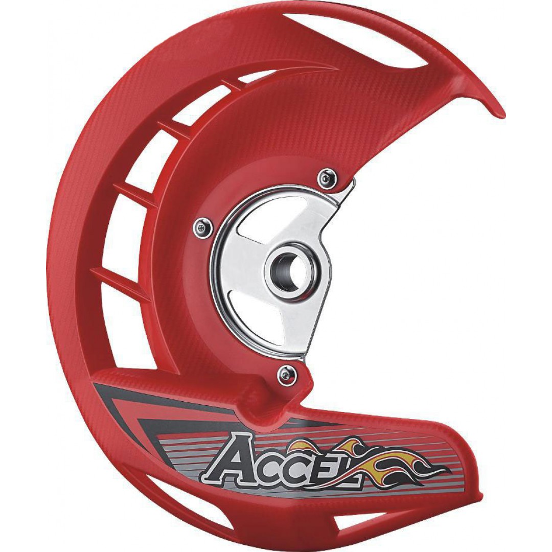 Accel front brake disc guard Red AC-FDG-01-RED Honda CR 125/250, CRF 250R/X, CRF 450R/X