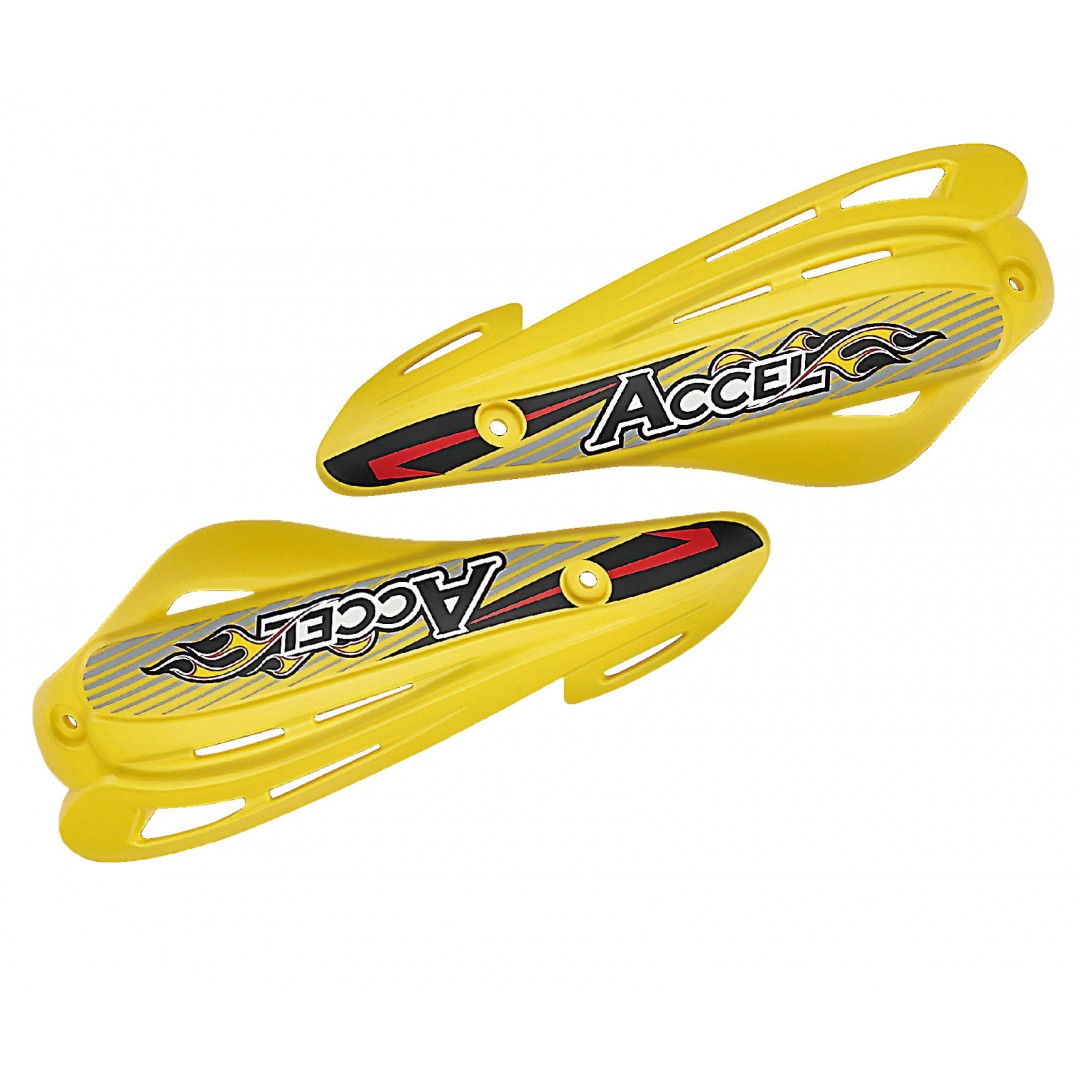 Accel enduro plastic shields / handguards - Yellow AC-SD-10-YL
